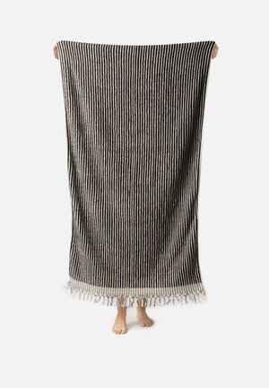 STRIPED - Beach towel - black