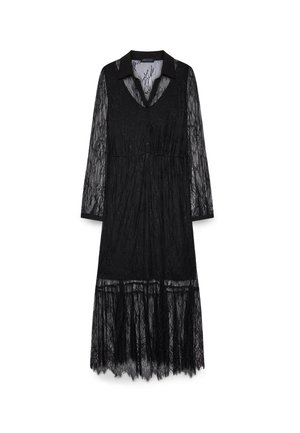 Fiorella Rubino, VESTITO CHEMISIER CON VOLANT - Maxikleid - nero