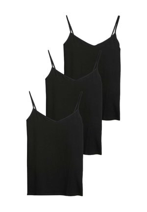 Marks & Spencer 3 PACK RICH STRAPPY - Hemd - black