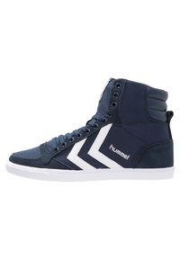 Hummel - SLIMMER STADIL - Vysoké tenisky - dress blue/white Miniatura obrázku 1