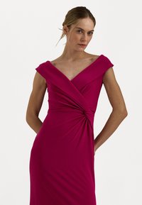 Lauren Ralph Lauren JERSEY OFF THE SHOULDER GOWN - Iltapuku - fuchsia berry