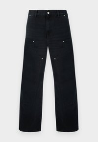 BRANDON DOUBLE DEARBORN PANT - Relaxed fit jeans - black  grind washed