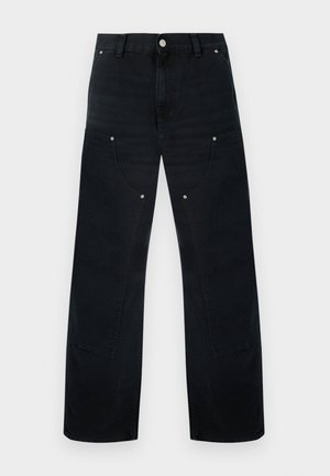 Carhartt WIP BRANDON DOUBLE DEARBORN PANT - Jeans relaxed fit - black  grind washed