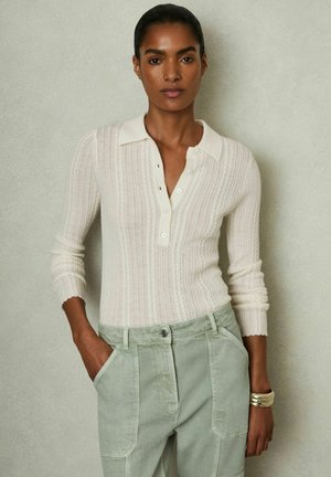 REGULAR FIT - JADE CABLE - Top s dlhým rukávom - cream