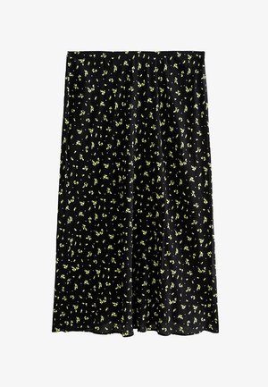 New Look Curves, CURVES DITSY FLORAL BIAS CUT MIDI SKIRT - A-lijn rok - black pattern