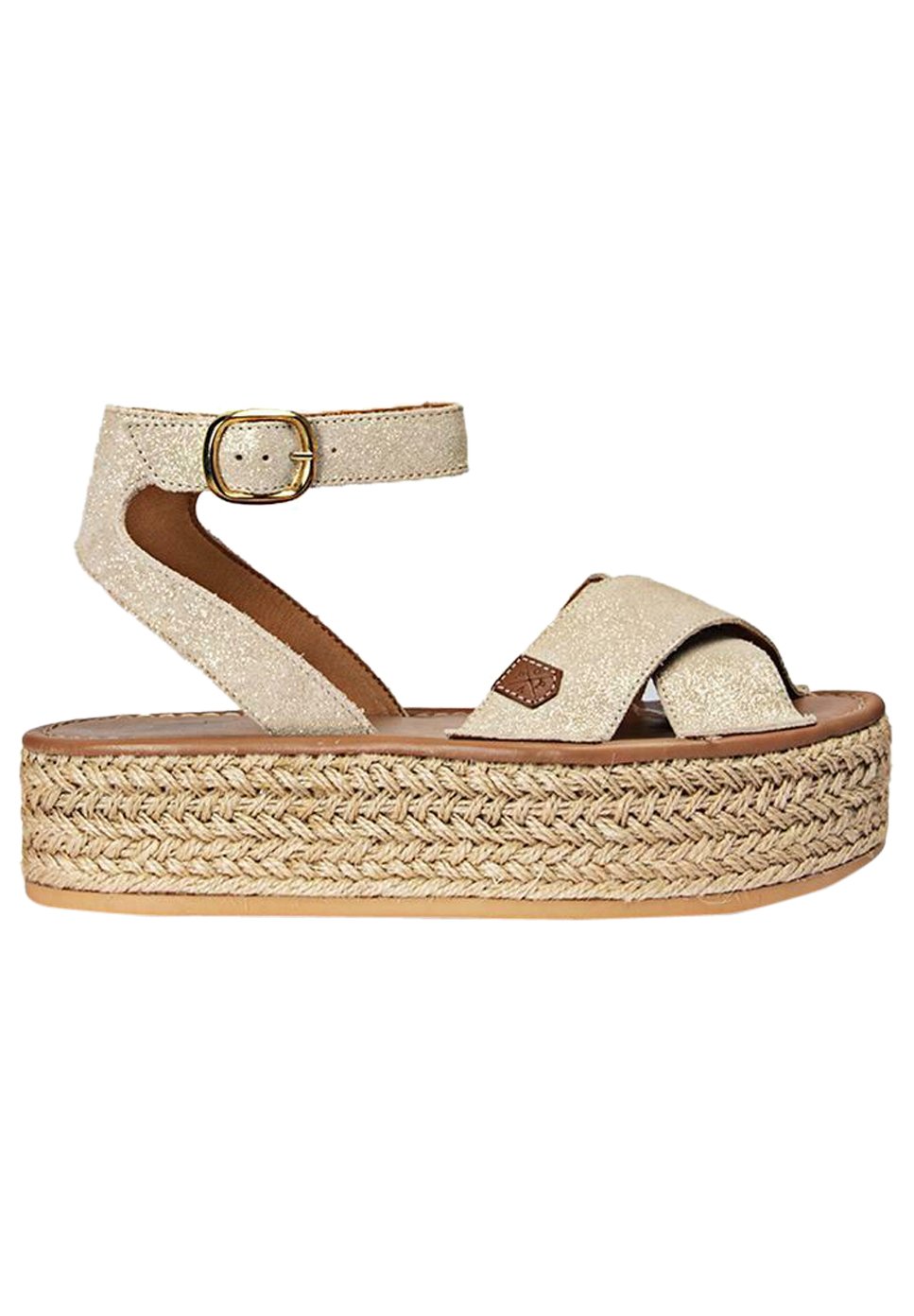 POPA ORILLA BOREAL - Sandalias con plataforma - dorado - Zalando.es