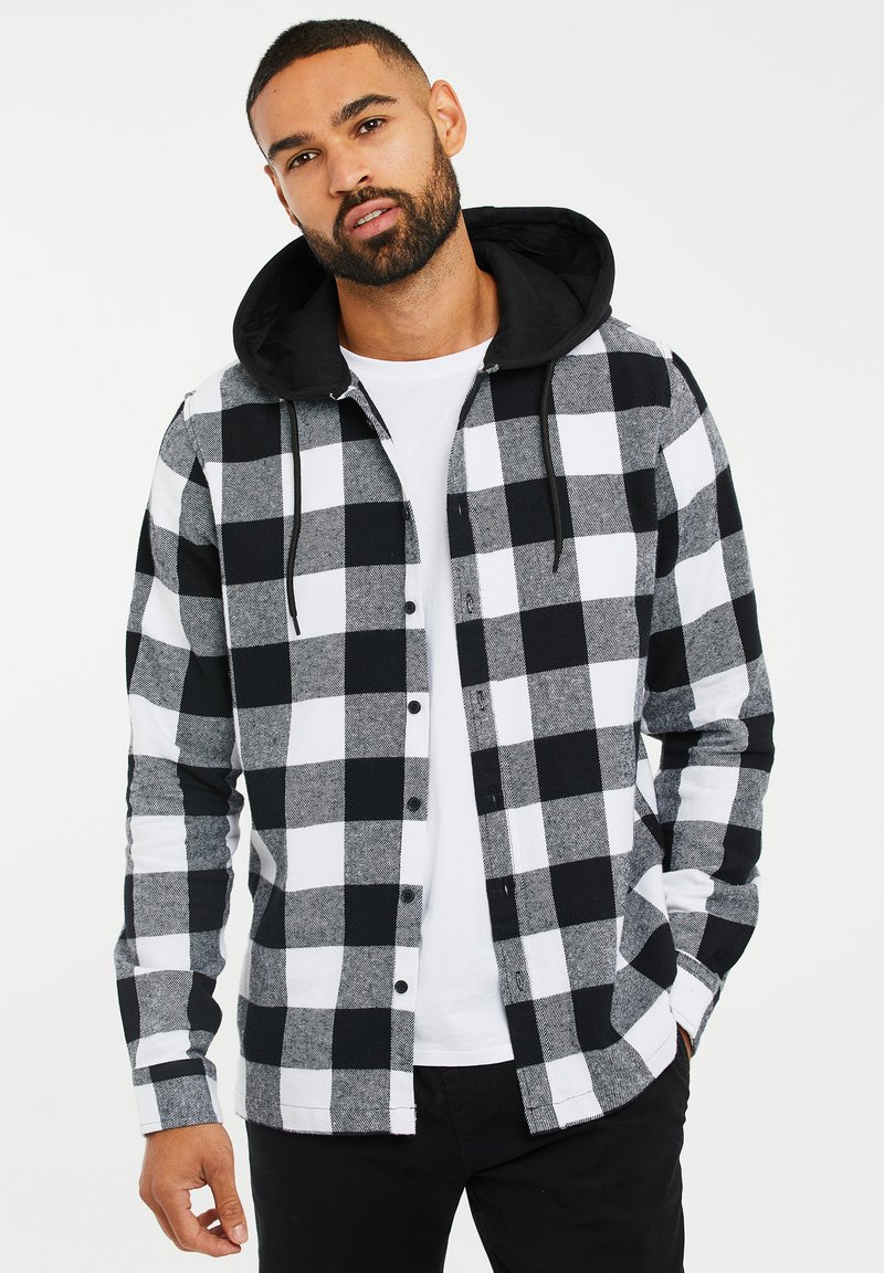 Threadbare SCORTON HOODED Leichte Jacke black check/schwarz