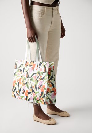 Ted Baker FLORISH FLORAL PRINTED EXTRA ICON BAG - Shopping Bag - cream