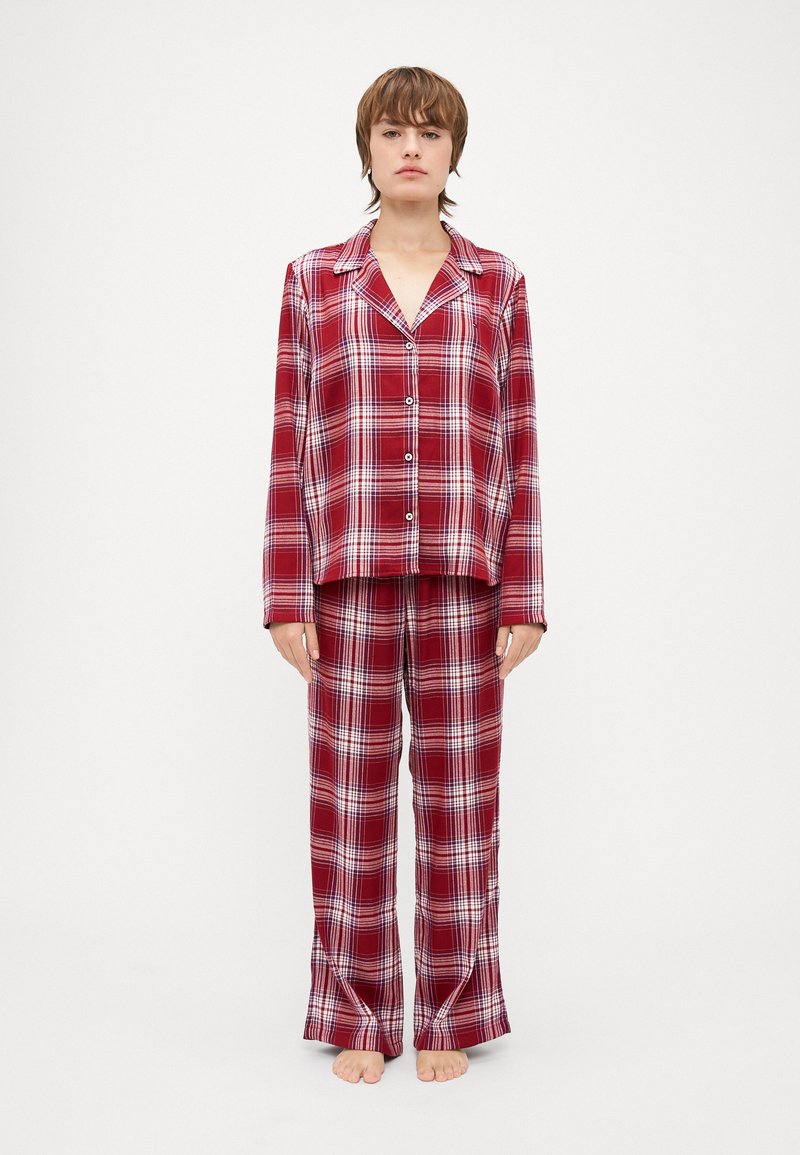Tommy Hilfiger SHIRT - Pyjama set - deep rouge