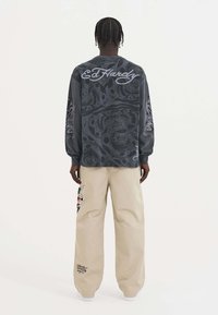 Ed Hardy PANTHER SNAKE BATTLET - Maglietta a manica lunga - charcoal