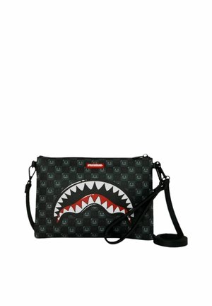 Sprayground, POCHETTE SHARKS IN PARIS WTF BUBBLY BLACK CHECK CROSSOVER CLUTCH UNISEX - Bandolera - nero