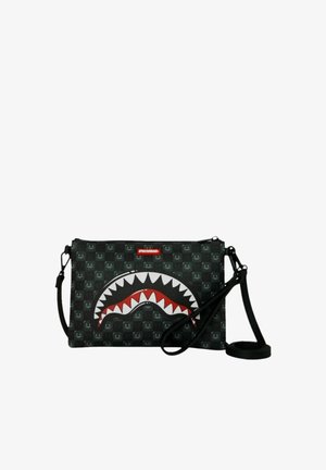 Sprayground, POCHETTE SHARKS IN PARIS WTF BUBBLY BLACK CHECK CROSSOVER CLUTCH UNISEX - Bandolera - nero