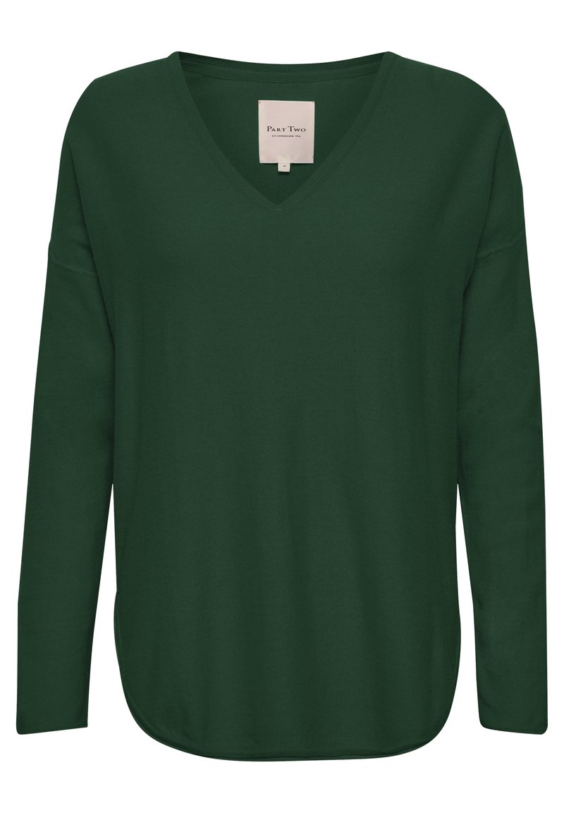 Part Two ILIVIASA V NECK Strickpullover Evergreen gr n Zalando at part-two-iliviasa-v-neck-strickpullover-evergreen-gr-n-zalando-at