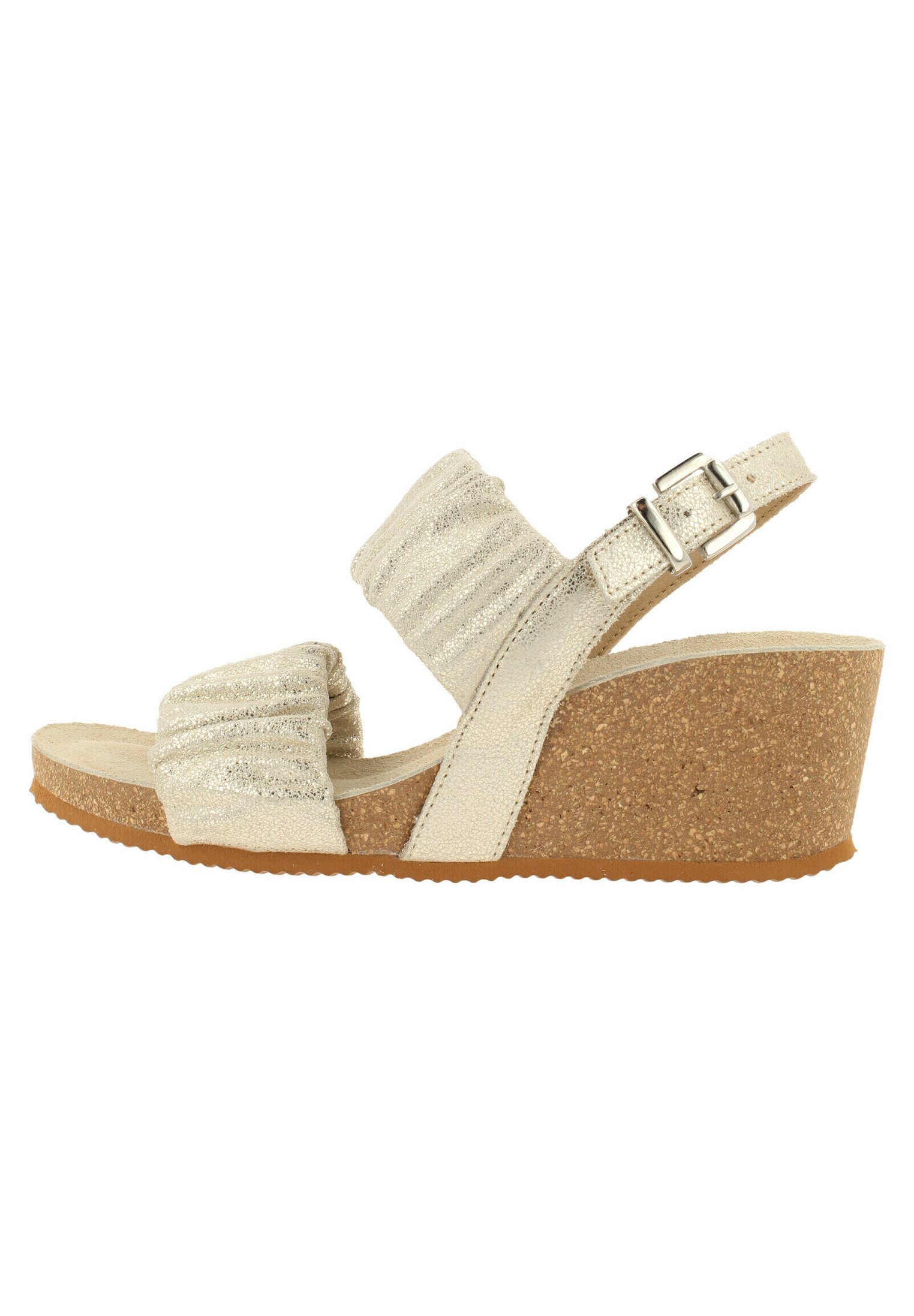 Bullboxer Sandalen met sleehak - gold/goudkleurig - Zalando.nl