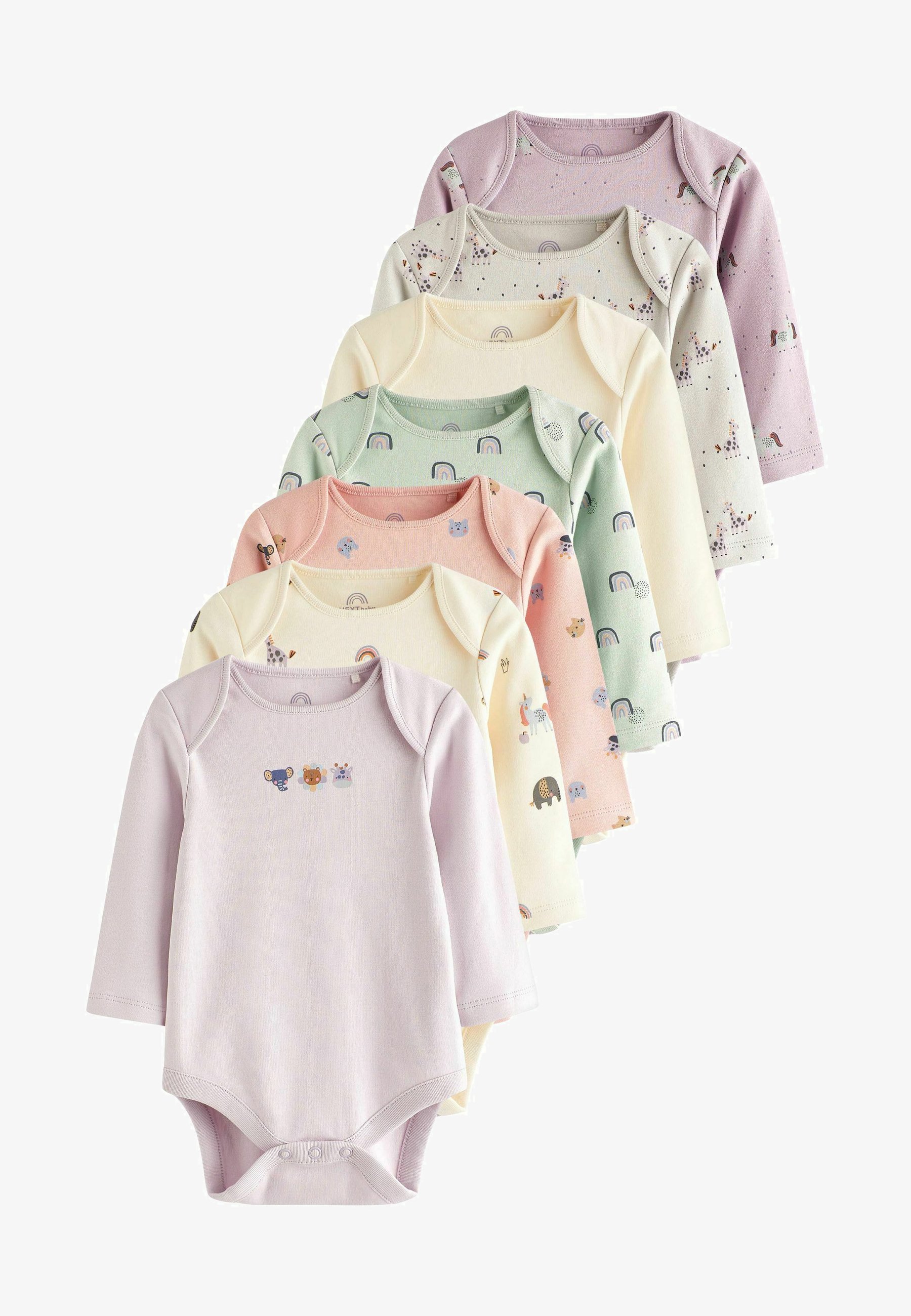 Body NEXT 1 Mois NEXT Body Bébé à Manches Longues Pastel 100% Coton, Lot De 7/lot Pack Bodies Essentiel Body NEXT 1 Mois NEXT Body Bébé à Manches Longues Pastel 100% Coton, Lot De 7/lot Pack Bodies Essentiel