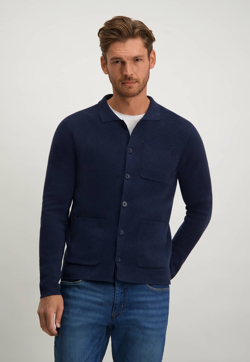 Herren Strickjacken | State of Art Strickjacke navy plain/blau - QF33322 Herren Strickjacken | State of Art Strickjacke navy plain/blau - QF33322