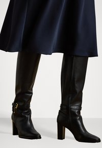 Lauren Ralph Lauren Woman SATIN CHARMEUSE MIDI SKIRT - A-vonalú szoknya - lauren navy