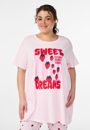 LANGES MIT PRINT - Spalna srajca - cherry blossom berry