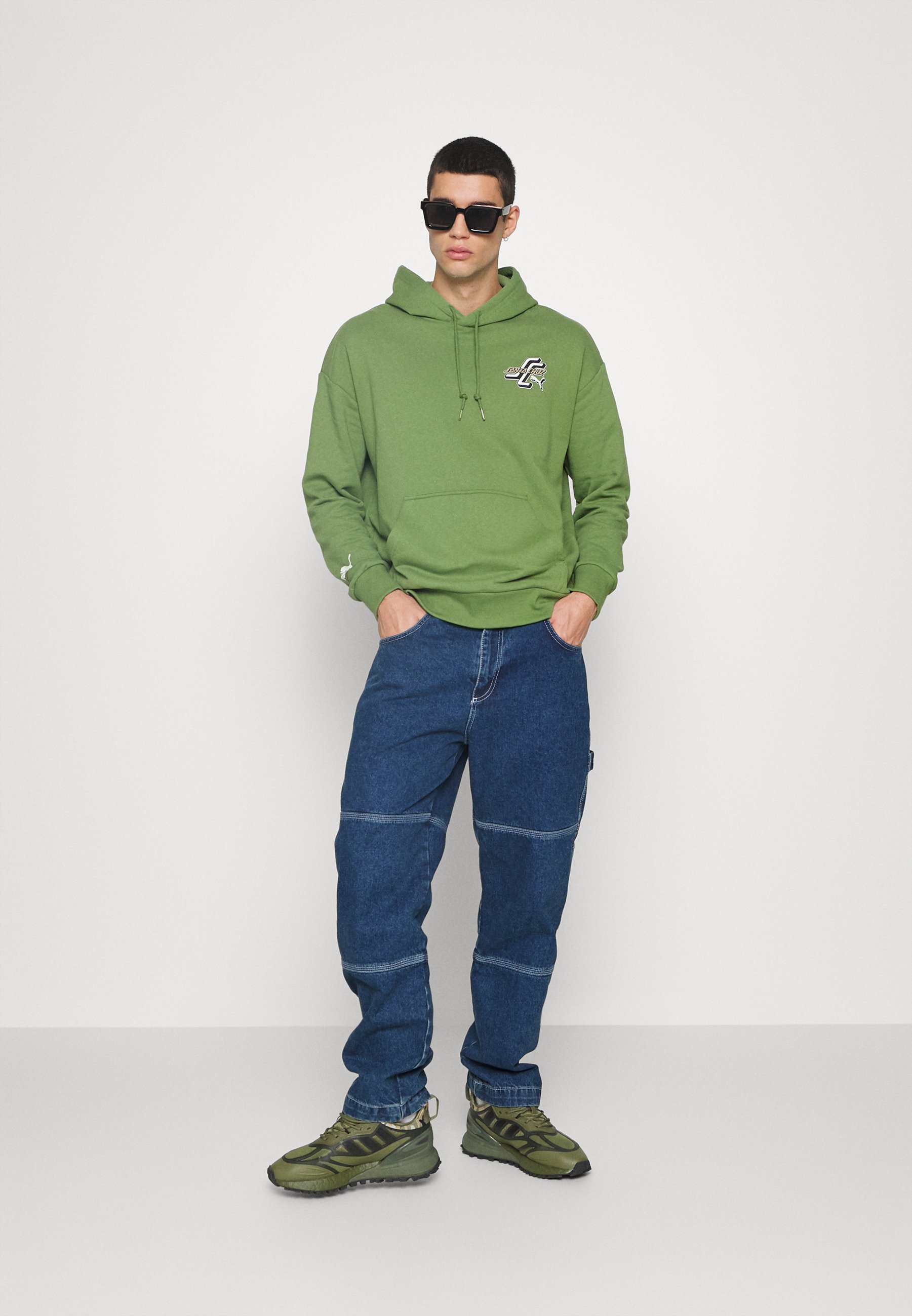 Puma SANTA CRUZ HOODIE - Felpa con cappuccio - dill/verde - Zalando.it