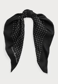 POLKA DOT SILK TWILL SQUARE SCARF - Foulard - black