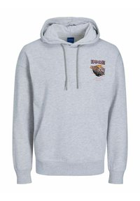 Jack & Jones JORTACO - Kapuzenpullover - white melange