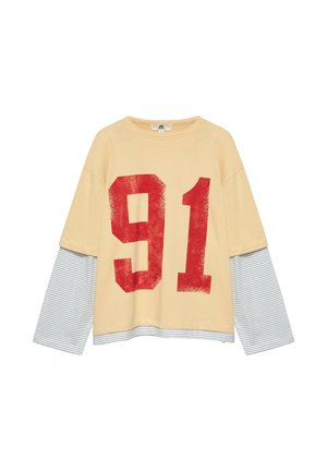 PULL&BEAR, 91 GRAPHIC - T-SHIRT - T-shirt à manches longues - yellow