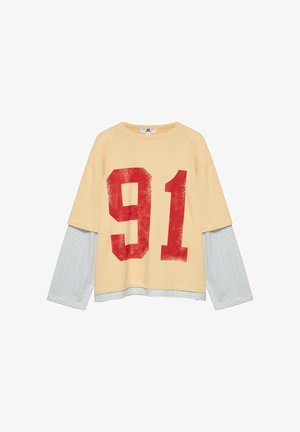 PULL&BEAR, 91 GRAPHIC - T-SHIRT - T-shirt à manches longues - yellow