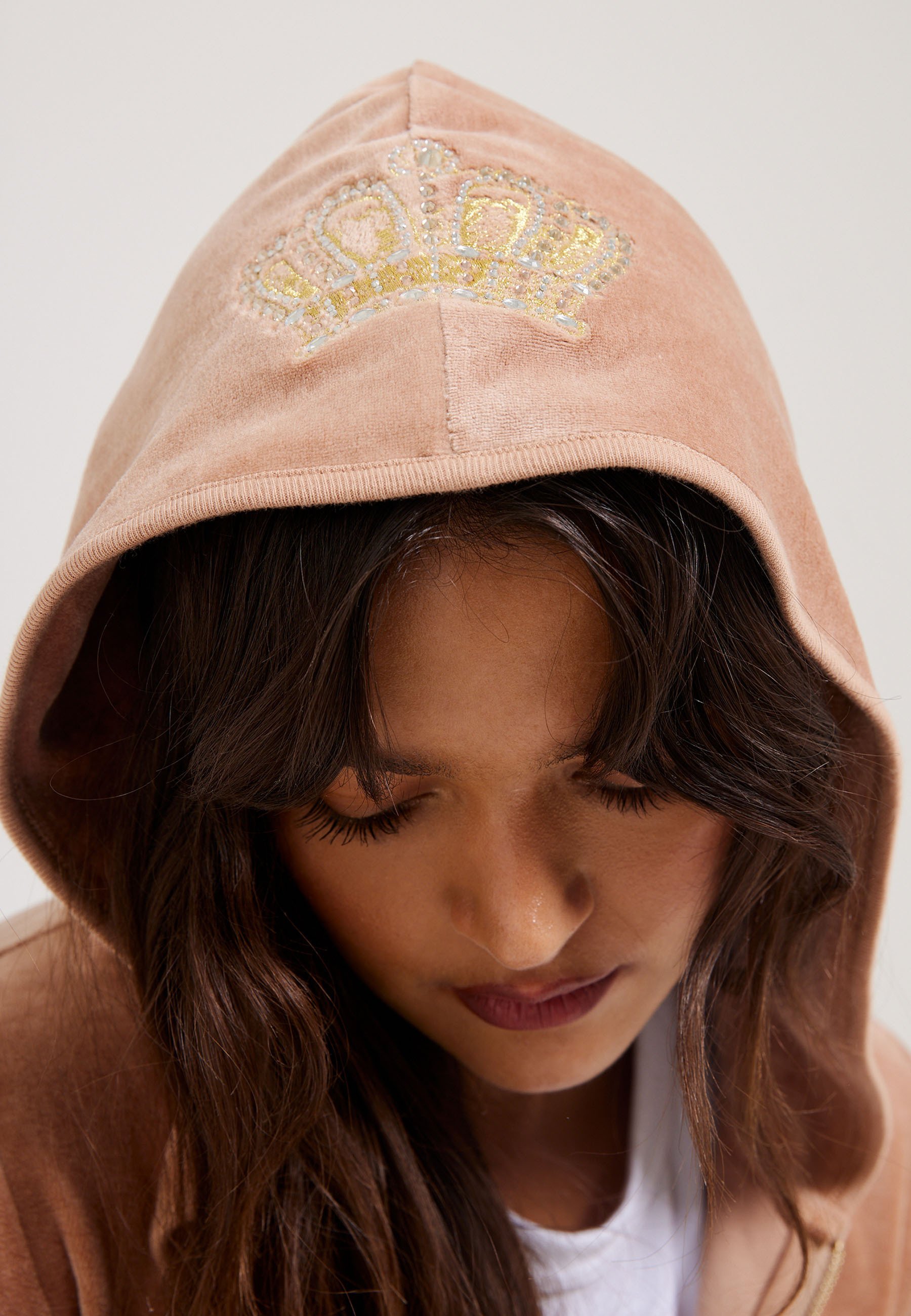 Juicy Couture HERITAGE CROWN ROBYN - Zip-up sweatshirt - cafe au