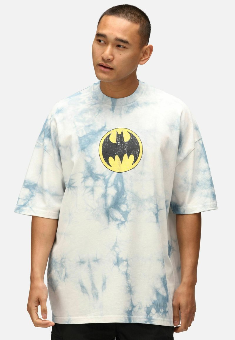 Chemise Batman homme petite chauve-souris grise noire manches courtes