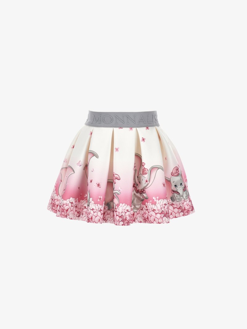 Monnalisa GONNA ROMANTIC CIRCUS NEO SWEET CARTOON - Gonna a pieghe - panna/fairytale