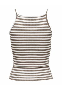 JDY 2 PACK GESTREIFTES TANK ÄRMELLOSES FRANSISKA - Top - hellbraun