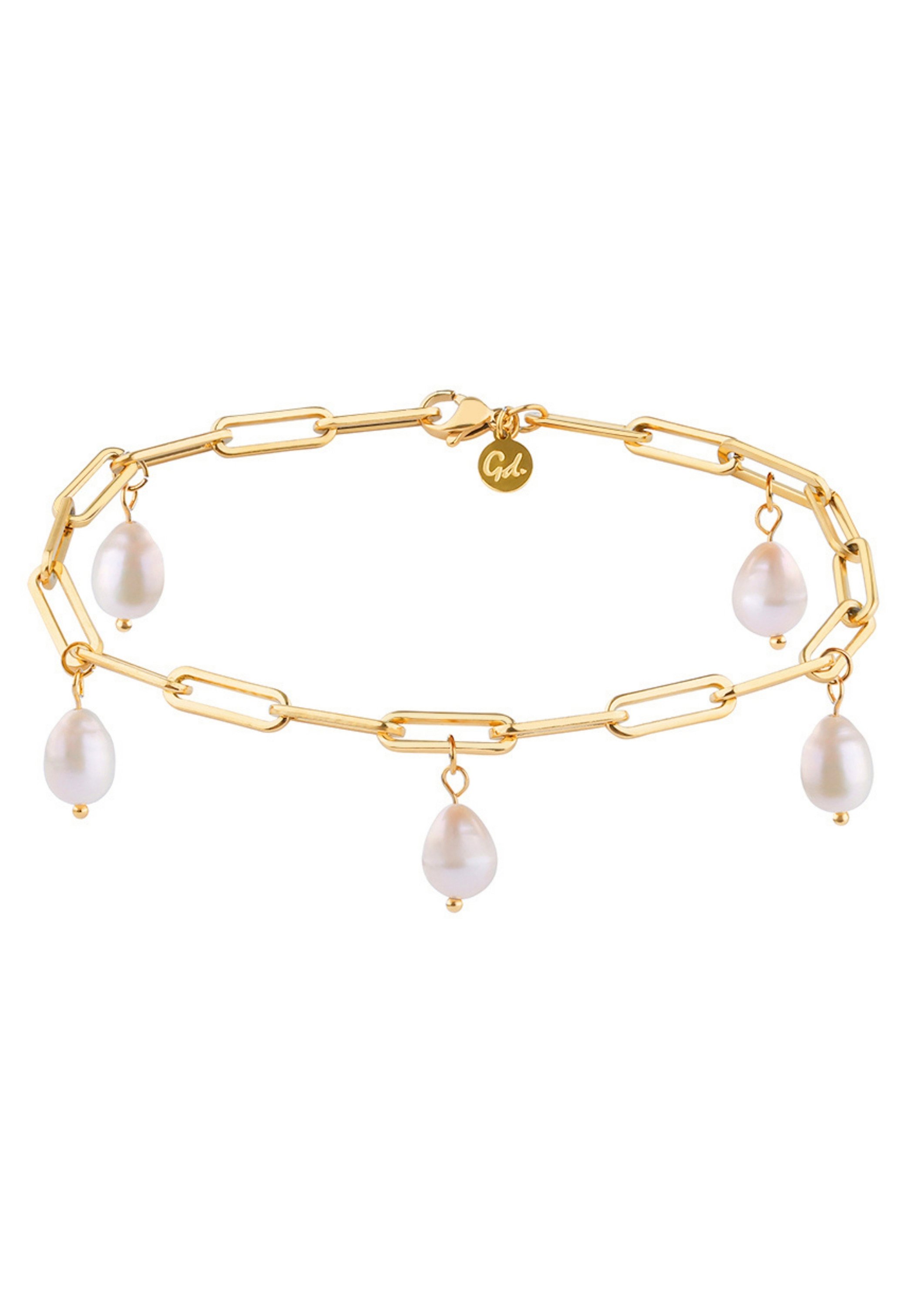 GOOD.designs MIT ANHÄNGER MIT PERLEN - Enkelbandjes - gold/goudkleurig -  Zalando.nl