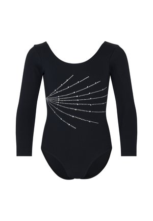 TURNANZUG GITTA GYMNASTIK – LANGÄRMELIG MIT STRASS - Tanztrikot - schwarz