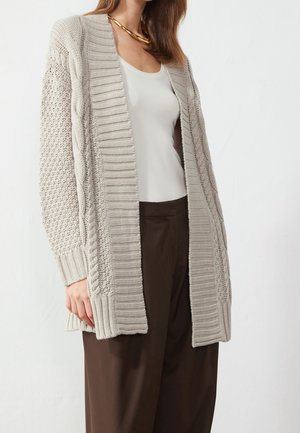 Strickjacke - taupe