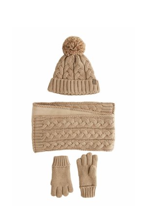 SET - REGULAR FIT - Scarf - neutral cable knit