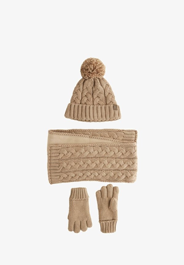 SET - REGULAR FIT - Schal - neutral cable knit