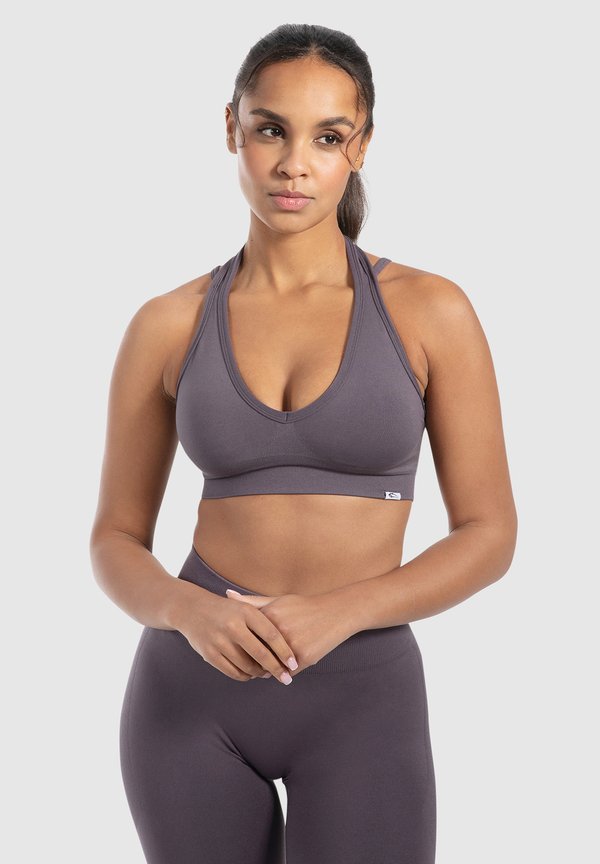 YARA SEAMLESS NECKHOLDER - Sport-BH mit leichter Stützkraft - lila