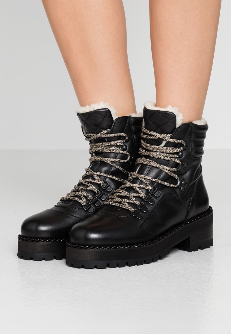 The Kooples Stivaletti con plateau - black