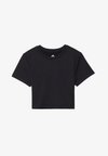 ESSENTIAL QUICK DRY  CROPPED SHORT SLEEVE T-SHIRT - T-Shirt basic - black