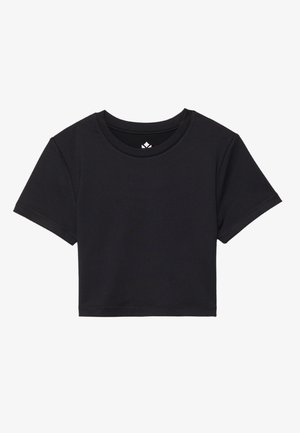 Even&Odd active FITTED CROPPED SPORTS TOP - T-shirt basic - black