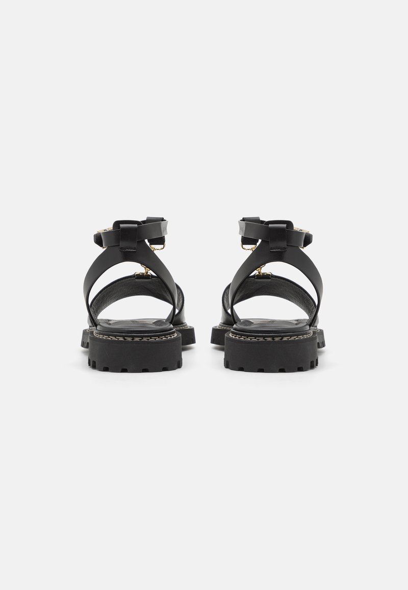 Claquettes Claudie Pierlot En Cuir Noir Taille 38, Nu-pieds, Occasion