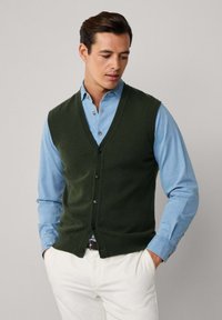 Hackett London Strukirani kaput - duck green