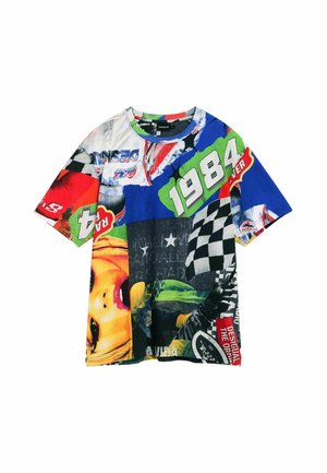 Desigual, PRINTED RACING T-SHIRT - T-shirt print - red