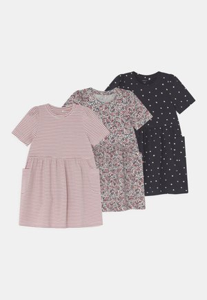 NMFFAGMAR DRESS CAMP 3 PACK - Robe en jersey - dark navy