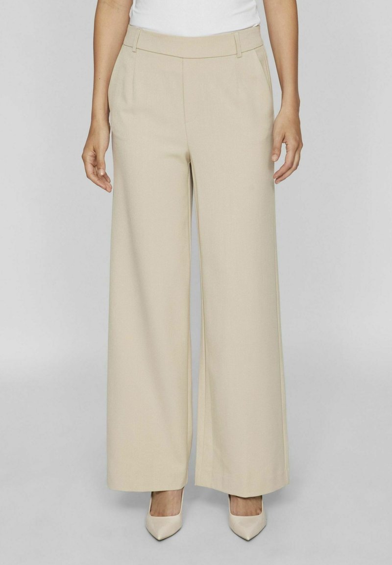 VILA VIVARONE HW WIDE - NOOS - Pantalones - feather gray