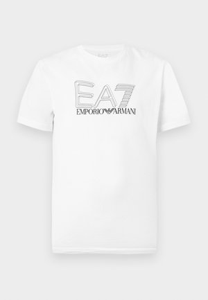 TRAIN VISIBILITY TEE UNISEX - Nyomott mintás póló - white