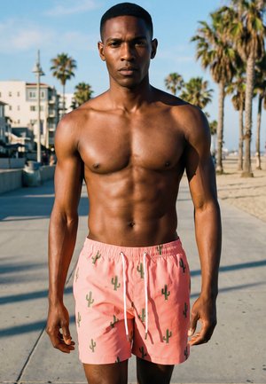 Urban Classics, CACTUS ALL-OVER PRINT SWIM SHORTS - Short de bain - cactus aop