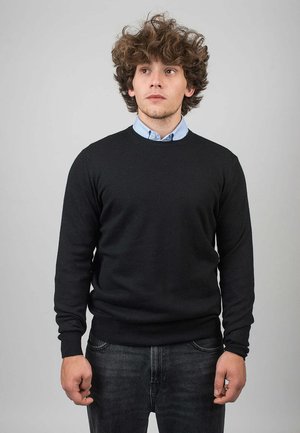CREW NECK - Stickad tröja - nero
