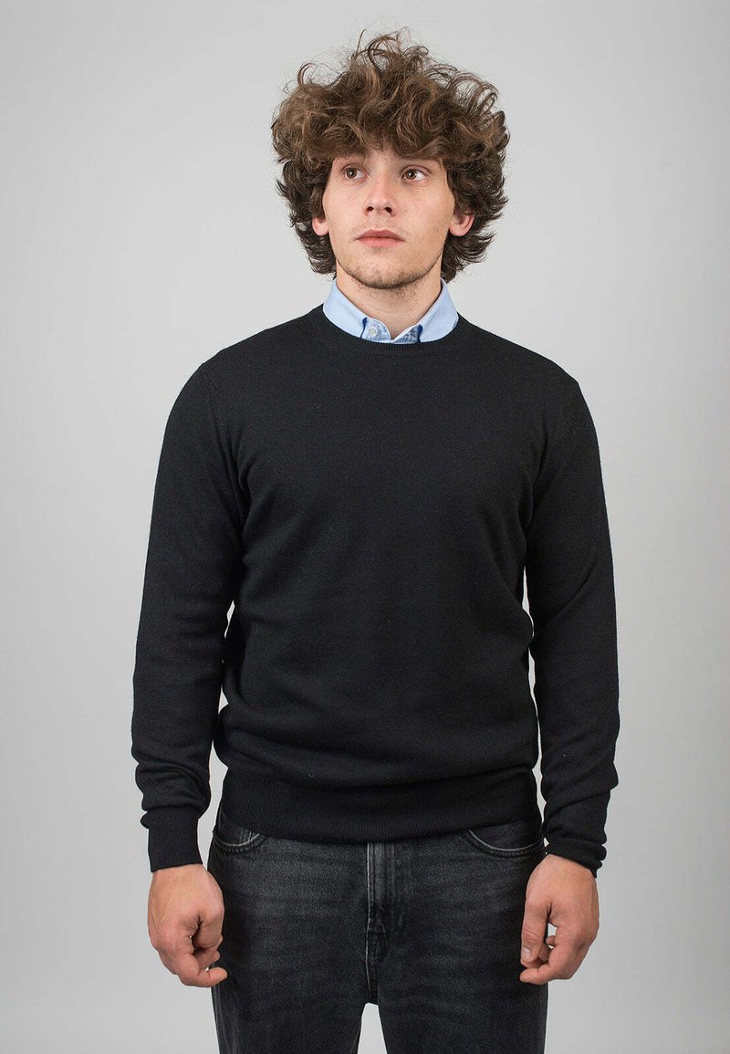 Dalle Piane Cashmere CREW NECK - Svetr - nero