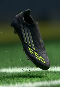 adidas Performance F50 LEAGUE LL FG/MG - Fußballschuhe für festen Untergrund - core black/iron metallic/lucid lemon